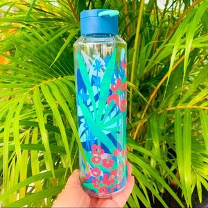 Starbucks Cheetah Water Bottle Tumbler Jungle Floral Animal Plastic Cup New 24oz